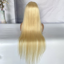 Load image into Gallery viewer, 100% Human Hair TRANSPARENT Lace front Blonde Wig 28" inches