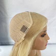 Load image into Gallery viewer, 100% Human Hair TRANSPARENT Lace front Blonde Wig 28" inches