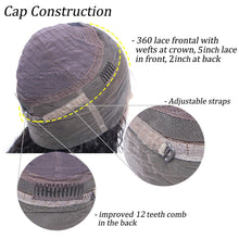 Load image into Gallery viewer, 360° - 100% Human Hair Full TRANSPARENT Lace Wig 16"
